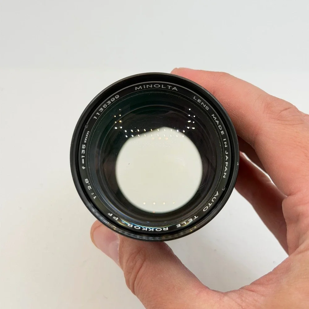 Minolta Auto Tele Rokkor-PF 135mm f2.8 Lens with Case and Cap Made in Japan